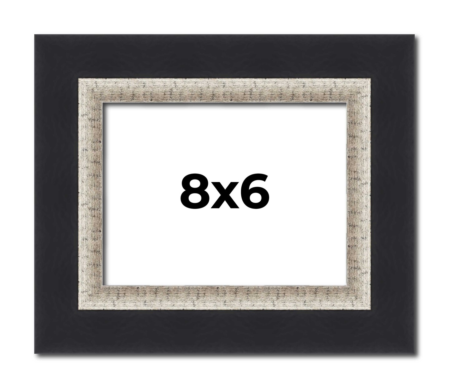 6x8 Embellished Picture Frame with UV-Resistant Acrylic &#x26; Acid Free Backing, Available in 3 Finishes - Black, Brown, Gold