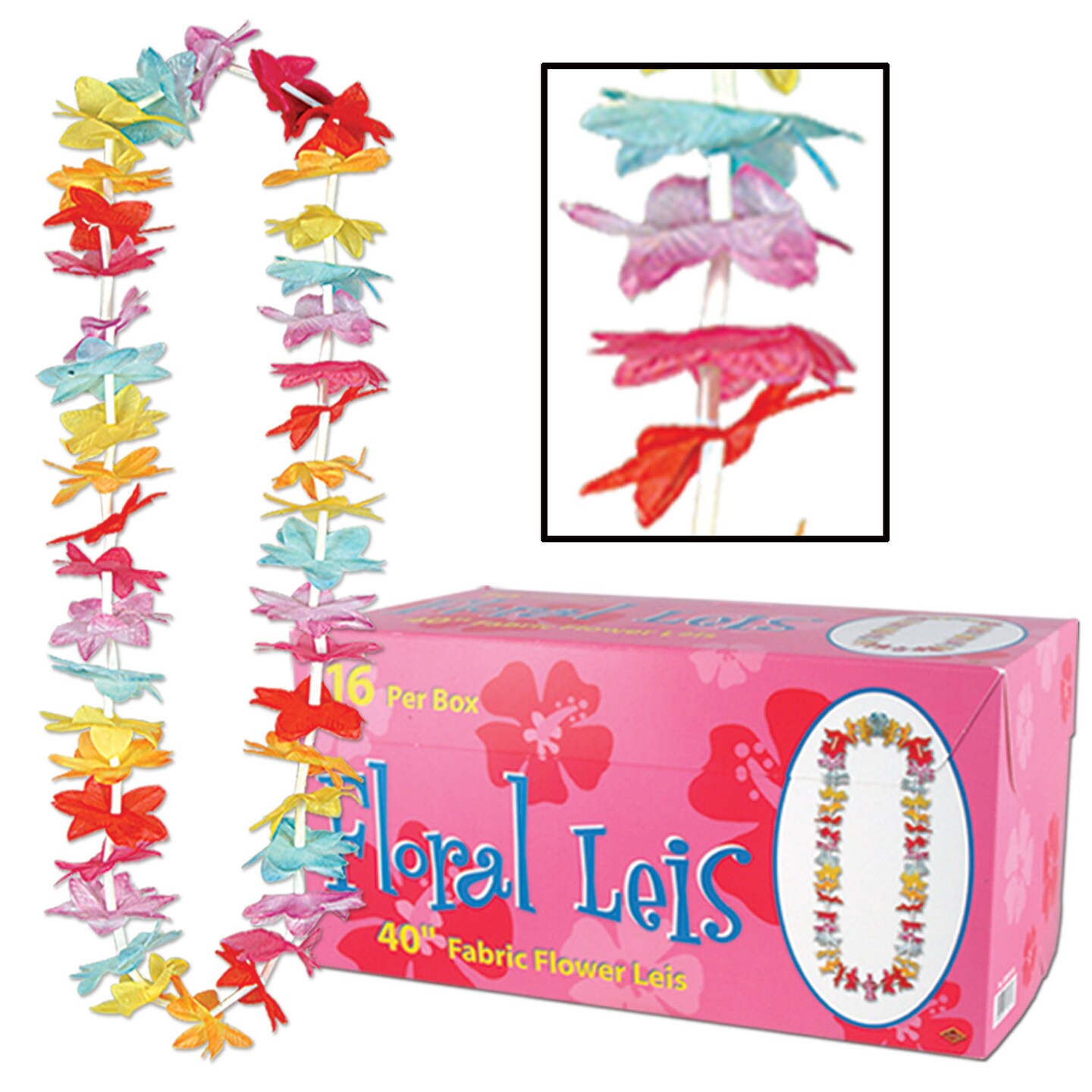 Beistle 40in. Floral Leis with Printed Retail Carton - 1 Pack