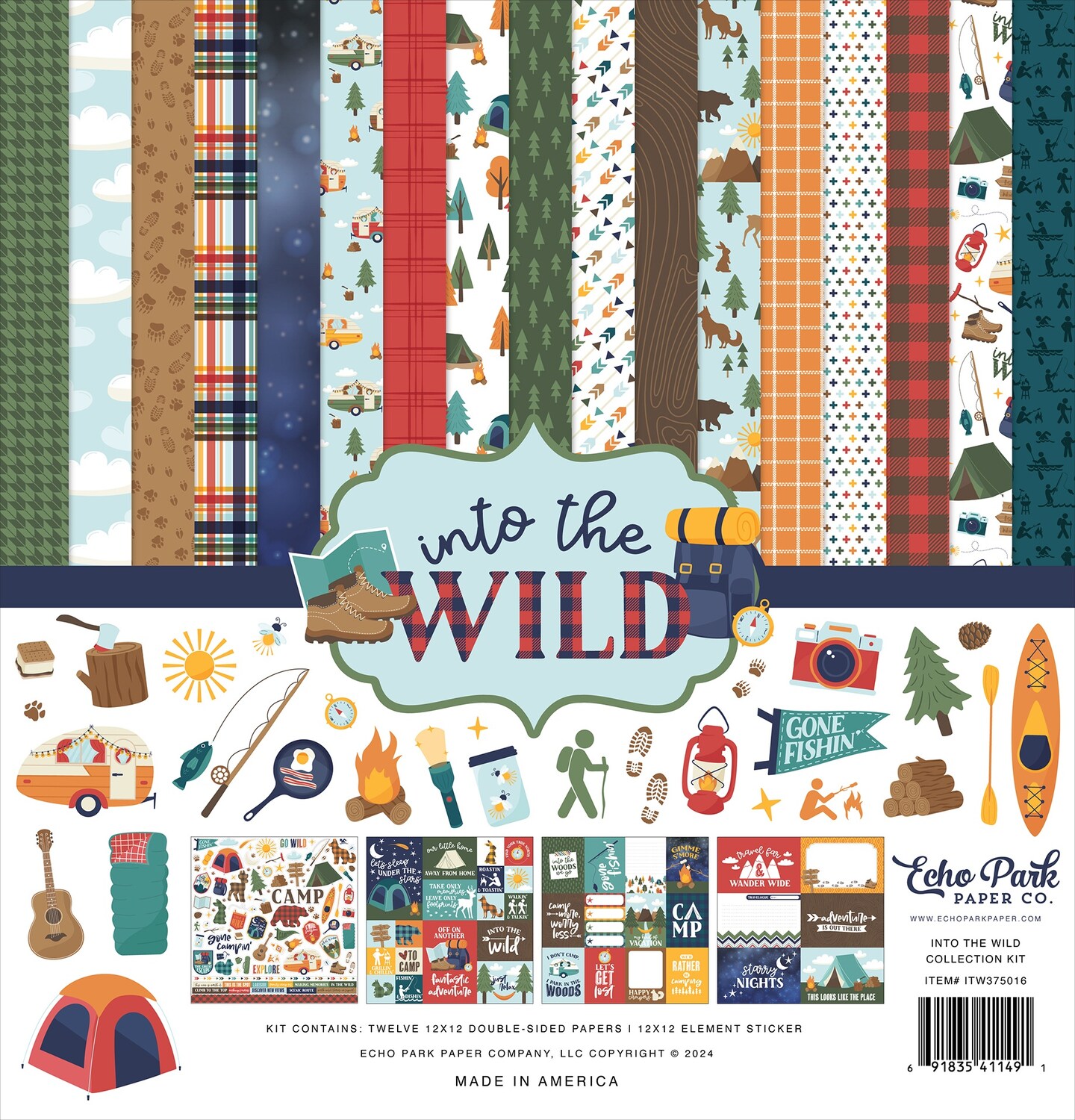 Echo Park Collection Kit 12&#x22;X12&#x22;-Into The Wild