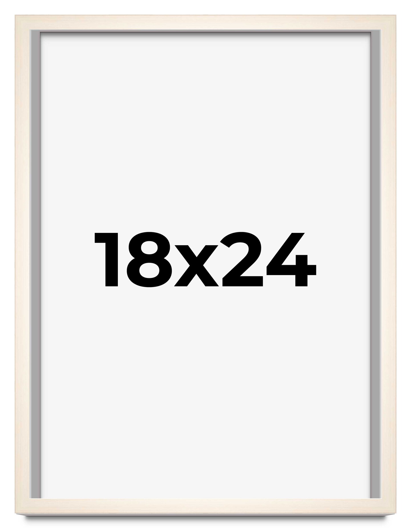 Minimalist White Picture Frame - UV Acrylic, Foam Board Backing, Hanging Hardware