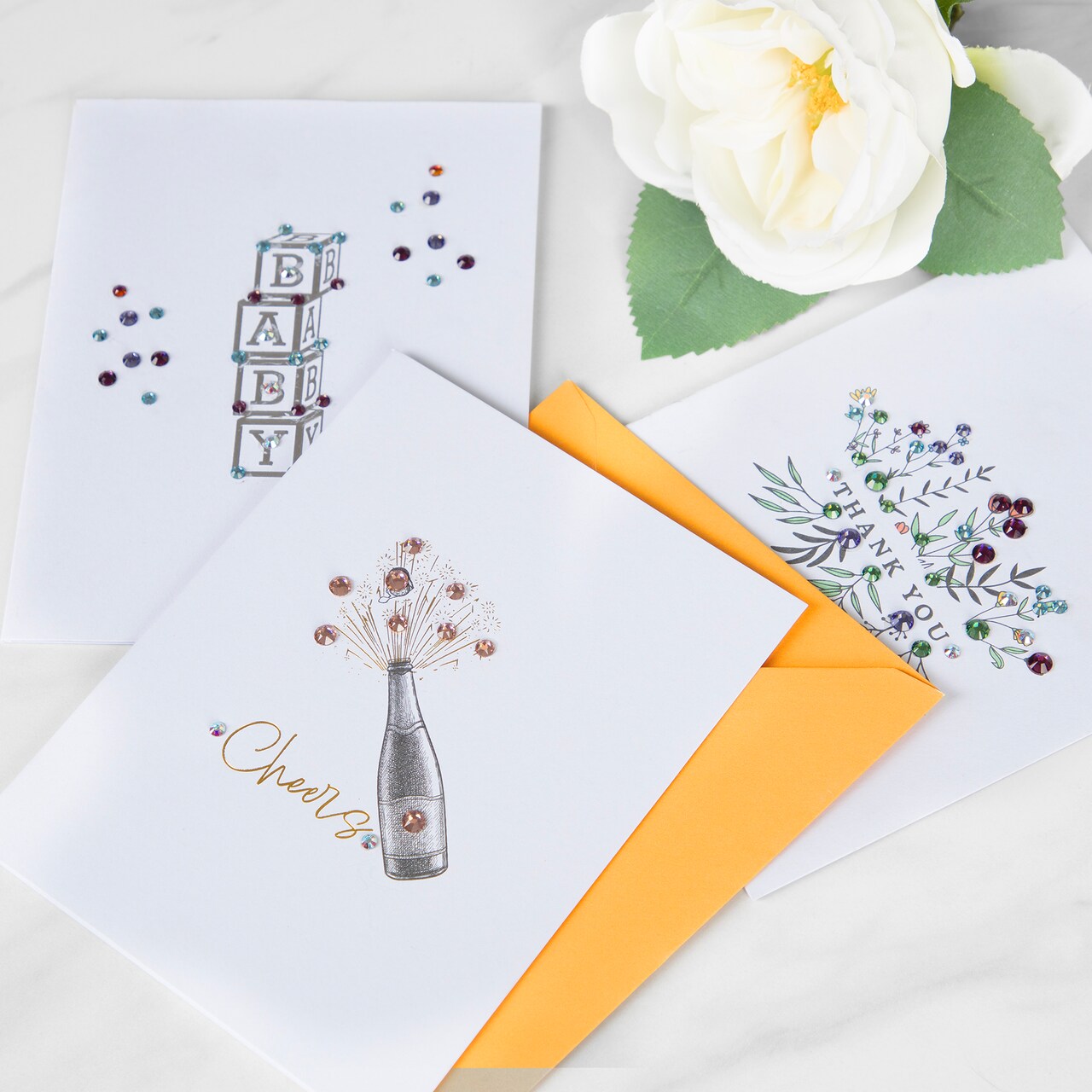 Crystal Embellished Greeting Cards