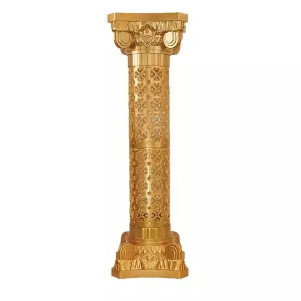 4 Gold 40" Adjustable Roman Decorative Columns Pedestal Stands Party Supplies