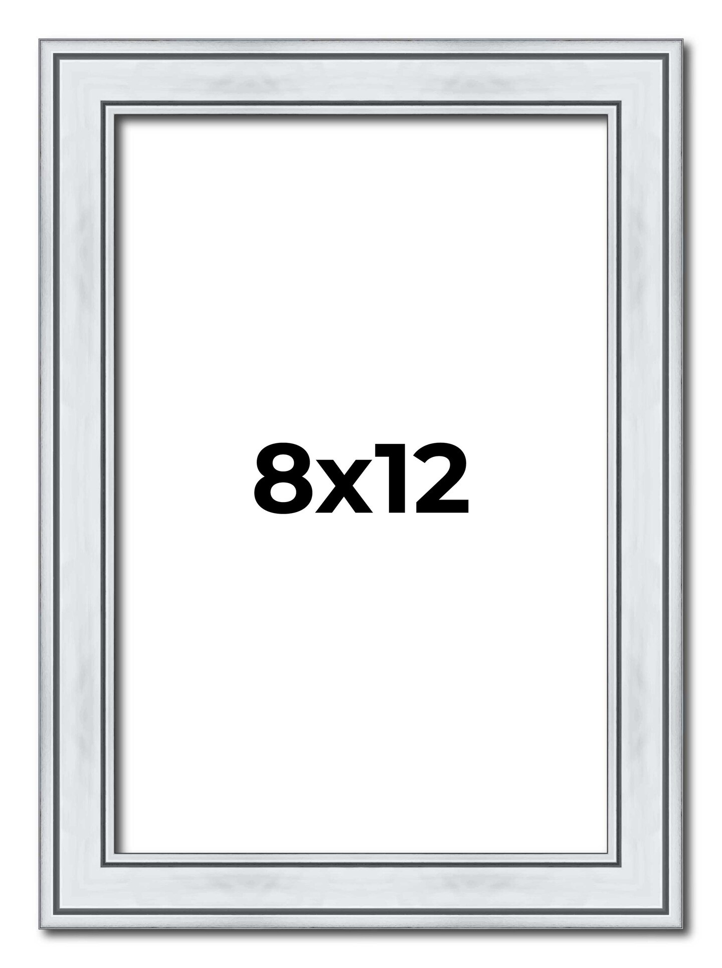 8x12 Classic Picture Frame with UV-Resistant Acrylic &#x26; Acid Free Backing, Available in 4 Finishes - Black, Brown, Gold, and Silver
