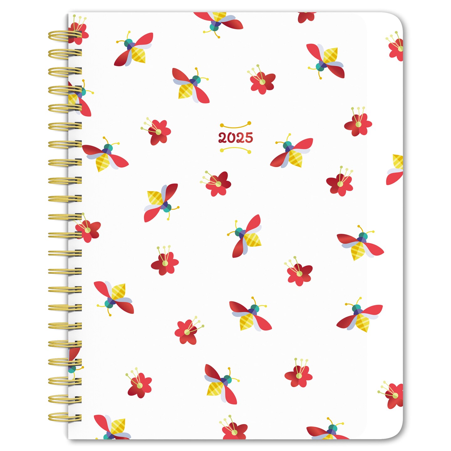 Busy Bees | 2025 6 x 7.75 Inch Weekly Desk Planner | Foil Stamped Cover | BrownTrout | Planning Stationery