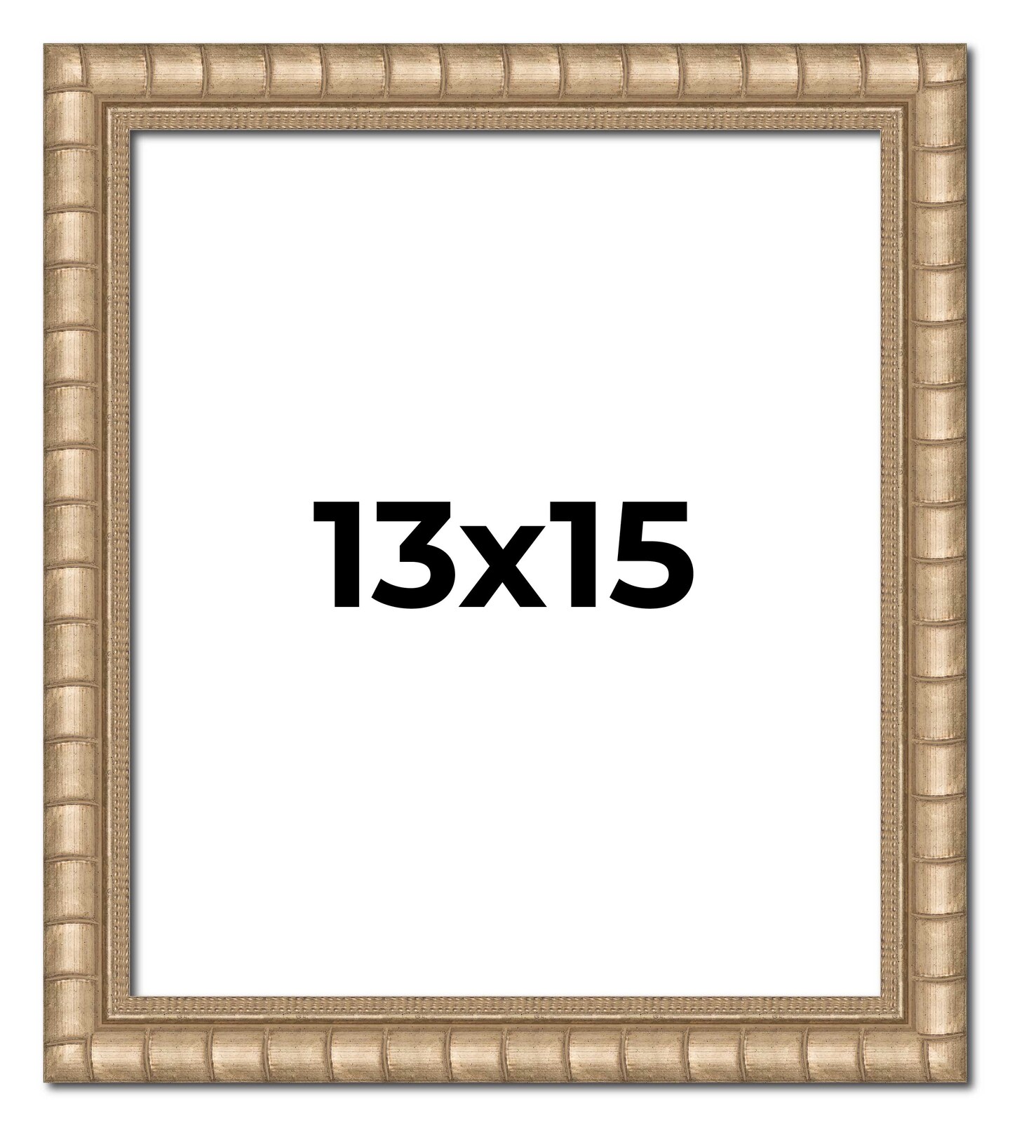 13x15 Modern Bamboo Picture Frame with UV-Resistant Acrylic &#x26; Acid Free Backing, Available in  5 Finishes - Gold, Silver, Brown, Black, and Natural