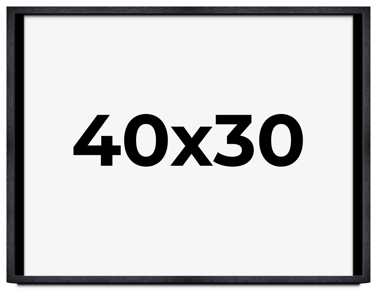 40x30 Shadow Box 1" Depth Black Picture Frame - UV Acrylic, Backing, Hanging Hardware