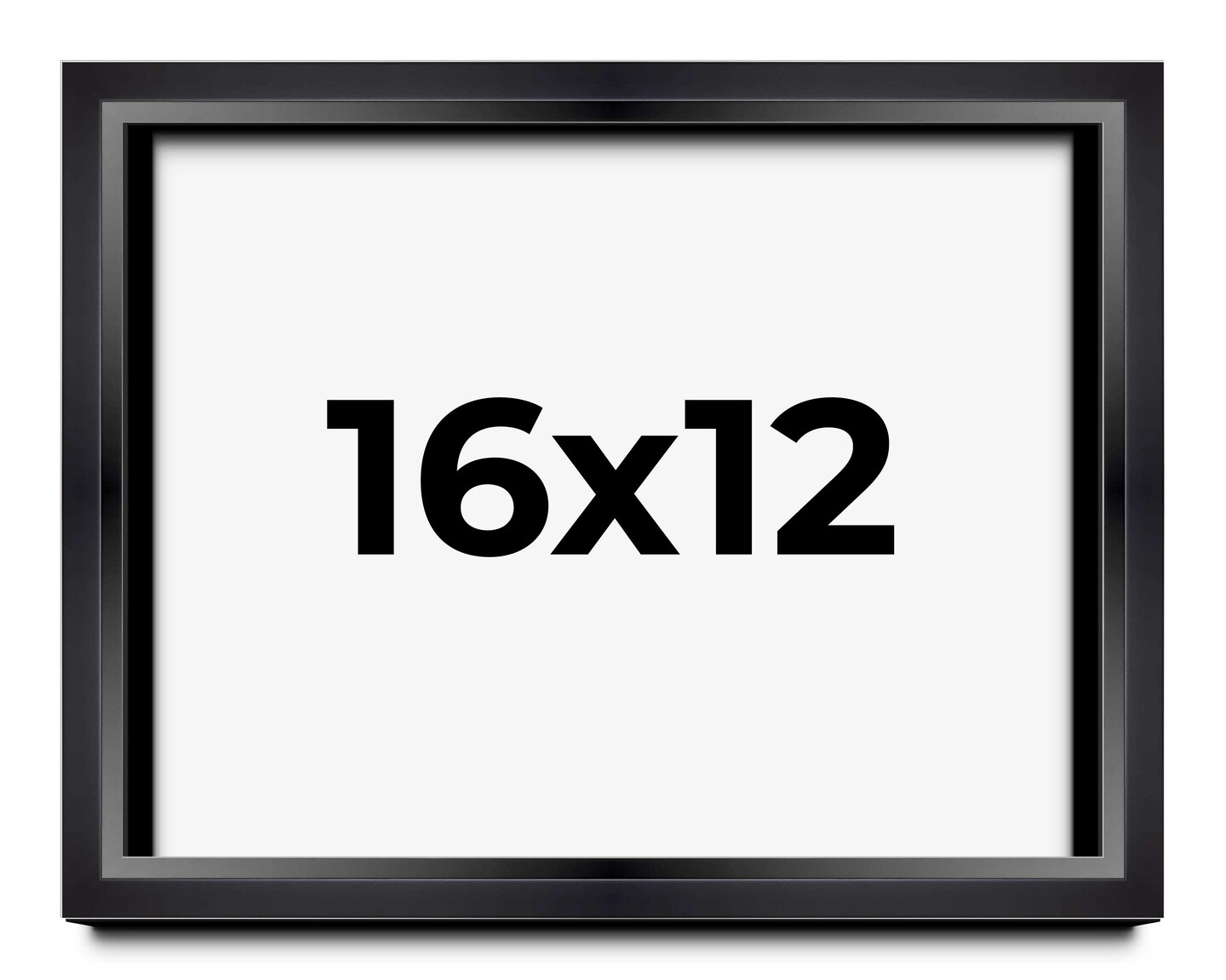 12x16 Minimalist Shadow Box Picture Frame with UV-Resistant Acrylic & Acid Free Backing, Available in 5 Finishes - Black, Brown, Gold, Silver, White
