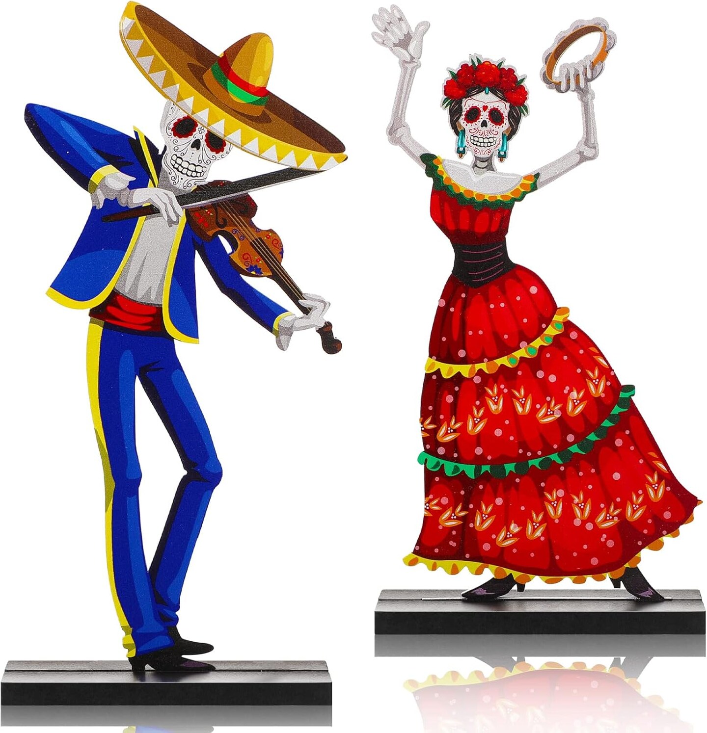 Dancing Couple Sugar Skull Decor