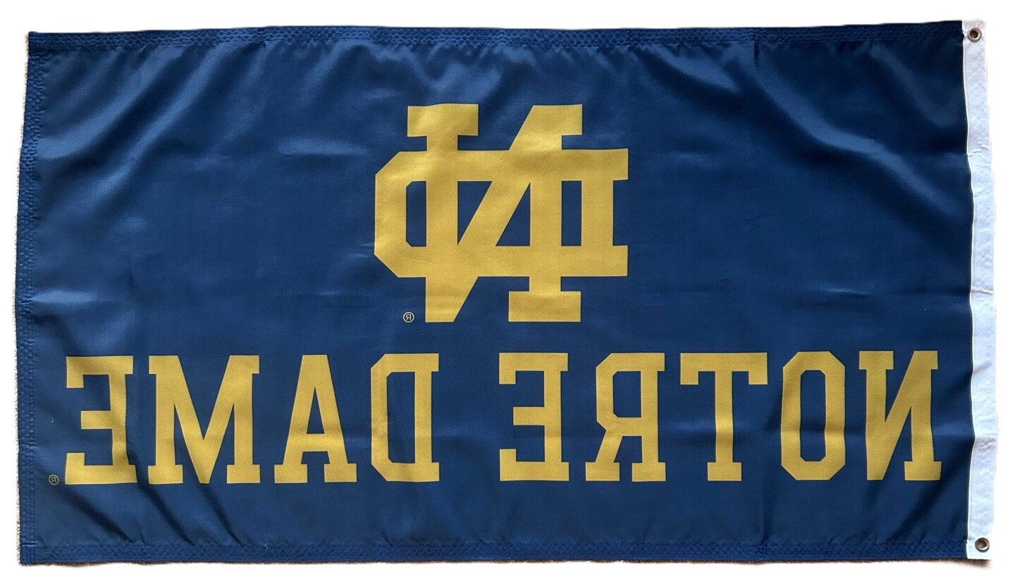 Notre Dame Flag 3x5 Dark Gold Logo