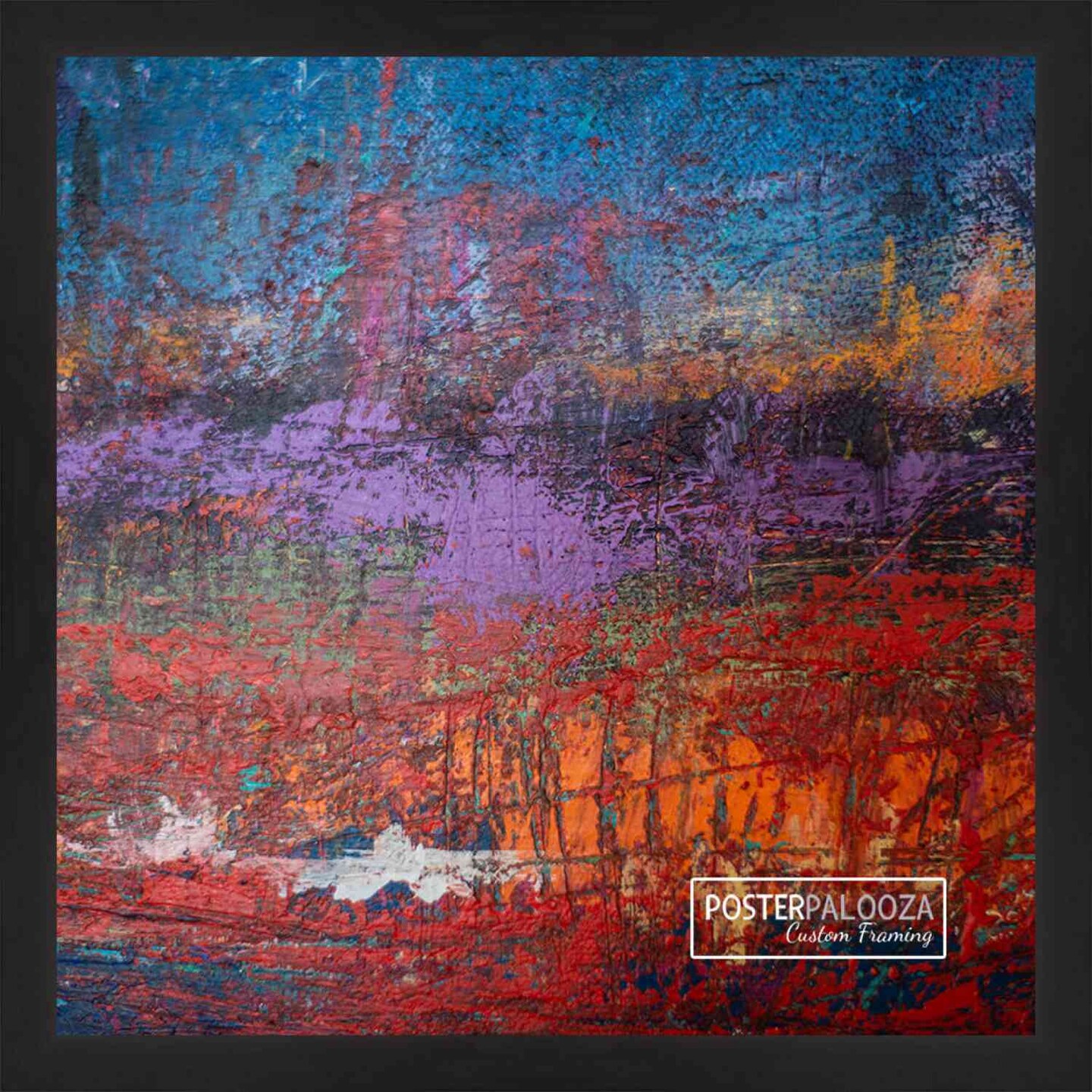 Square Decor Black Picture Frame - UV Acrylic, Foam Board Backing, Hanging Hardware