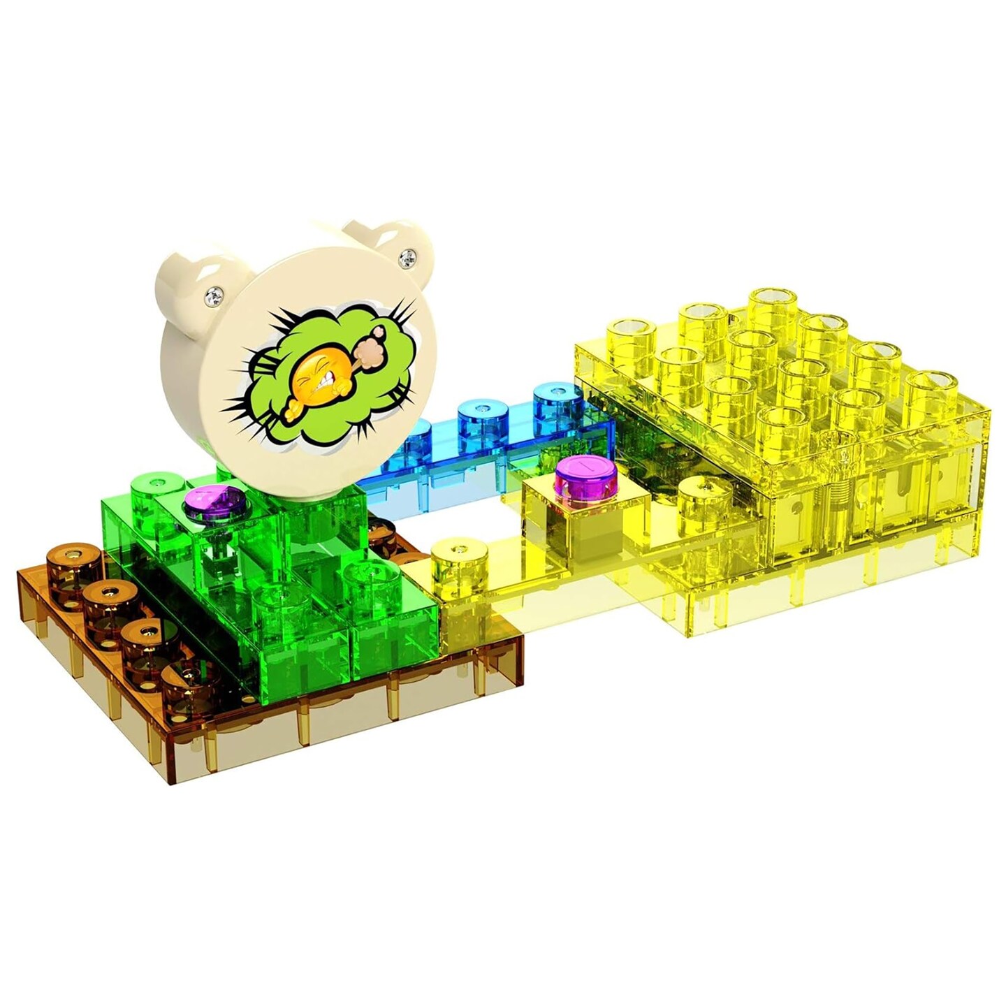 E-Blox: Circuit Blox: BYO Burp &#x27;N Fart Machine - Build Your Own, Add Funny Sounds To Brick Structures, DIY STEM Electrical Activities, Toy Kids Age 5+