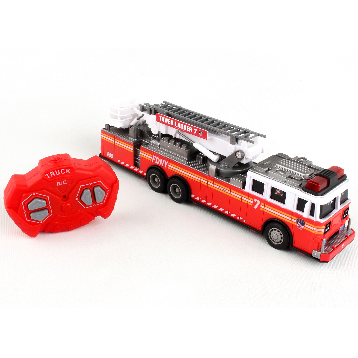 Daron Worldwide FDNY: Radio Control Ladder Fire Truck 11&#x22; - Lights &#x26; Sound, Daron Worldwide, Ages 3+