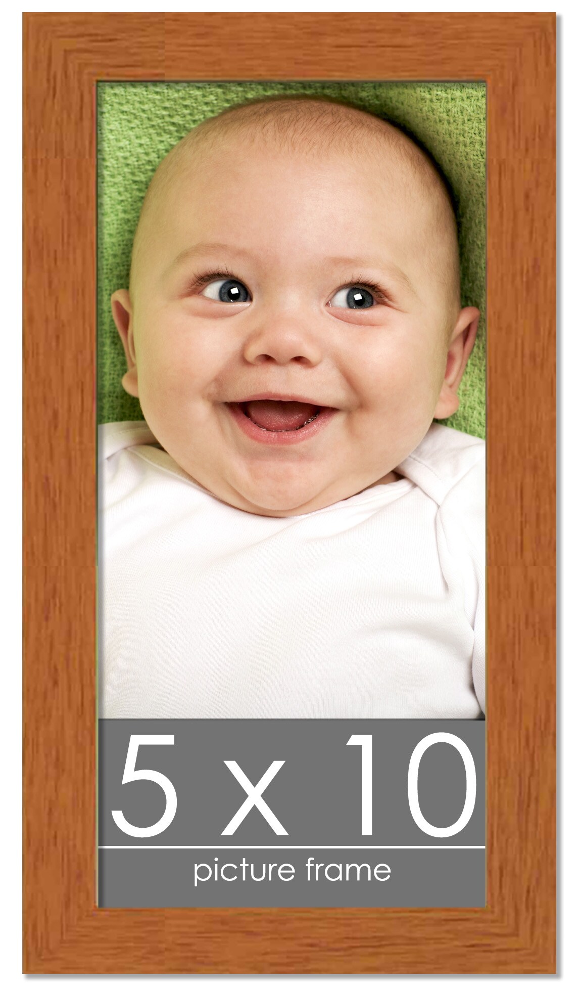 Panoramic Modernist Brown Picture Frame - UV Acrylic, Foam Board Backing, Hanging Hardware