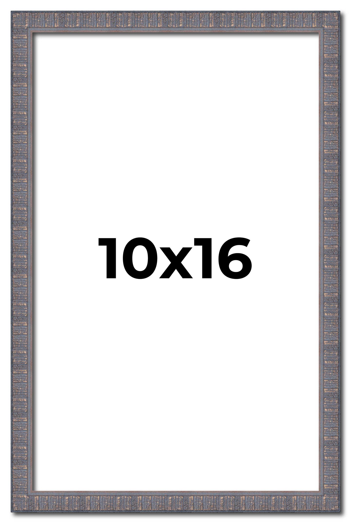 Textured Grey Picture Frame - UV Acrylic, Foam Board Backing, Hanging Hardware