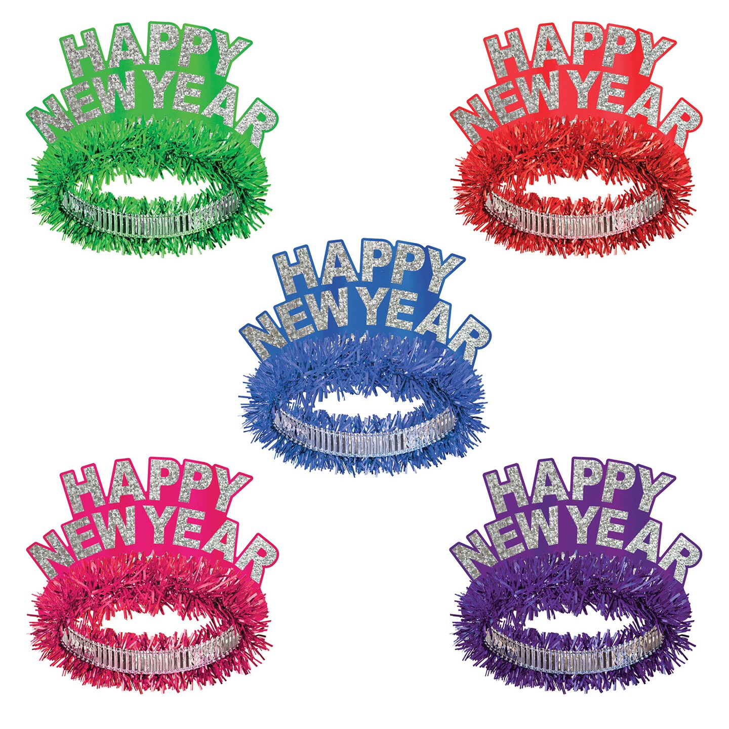 Beistle HNY Regal Tiaras - 50 Pack