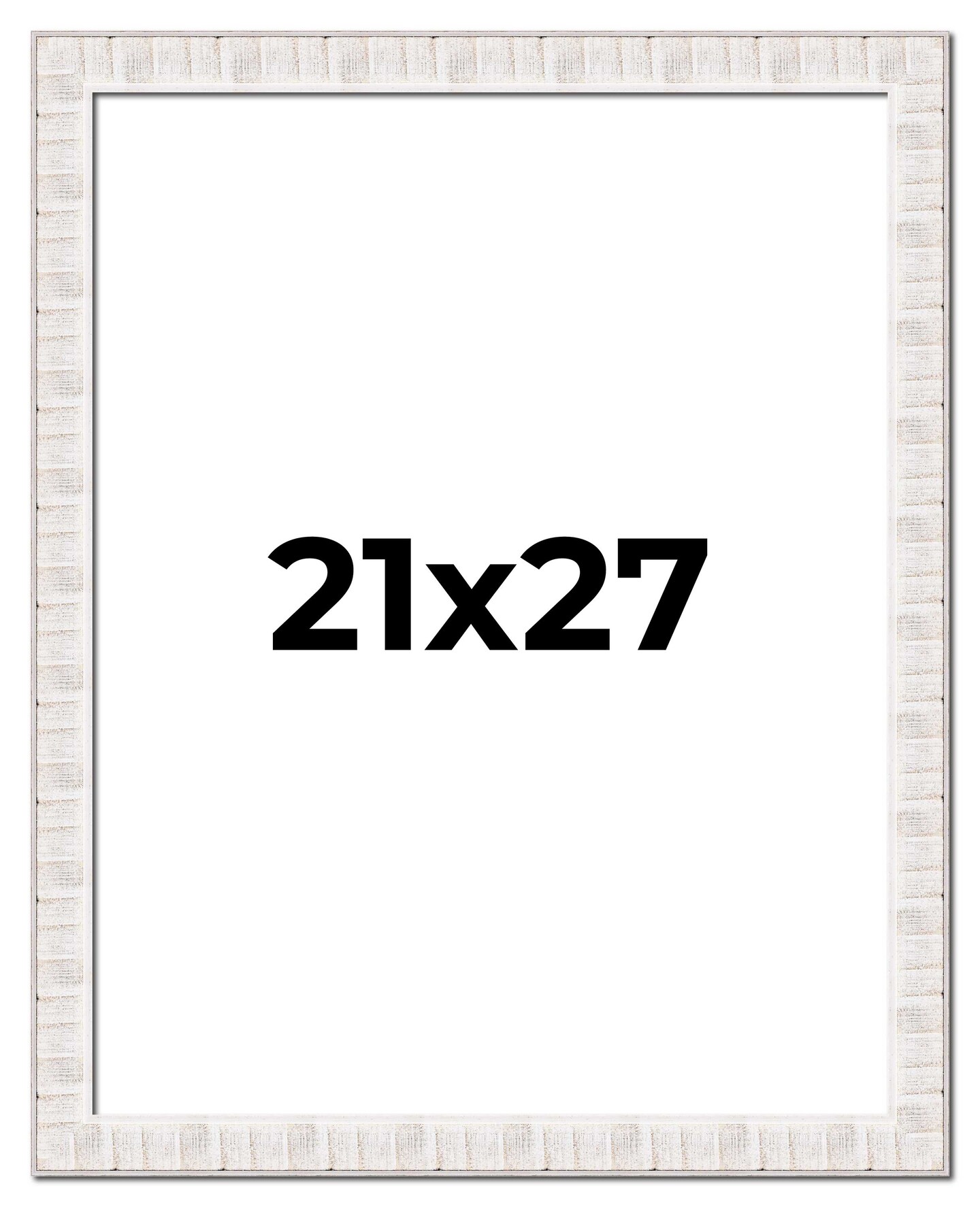 Sculpted White Picture Frame - UV Acrylic, Foam Board Backing, Hanging Hardware