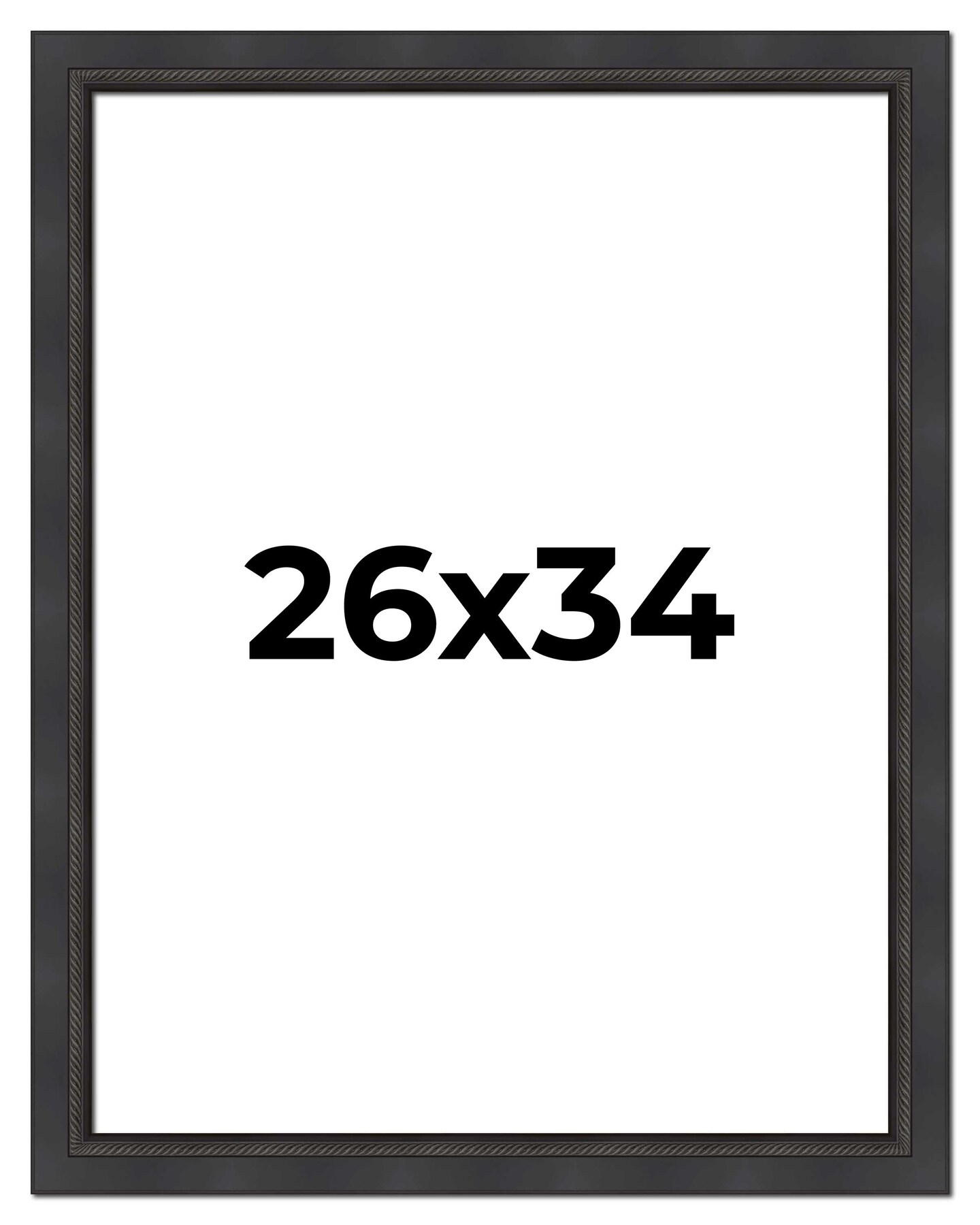 Traditional Black Picture Frame - UV Acrylic, Foam Board Backing, Hanging Hardware