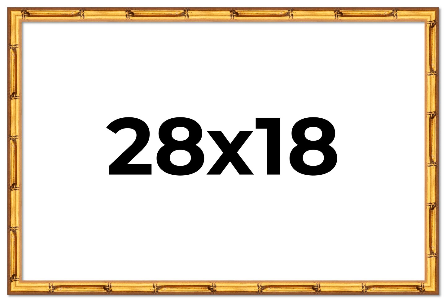 28x18 Thin Bamboo Picture Frame with UV-Resistant Acrylic & Acid Free Backing, Available in 2 Finishes - Gold and Brown