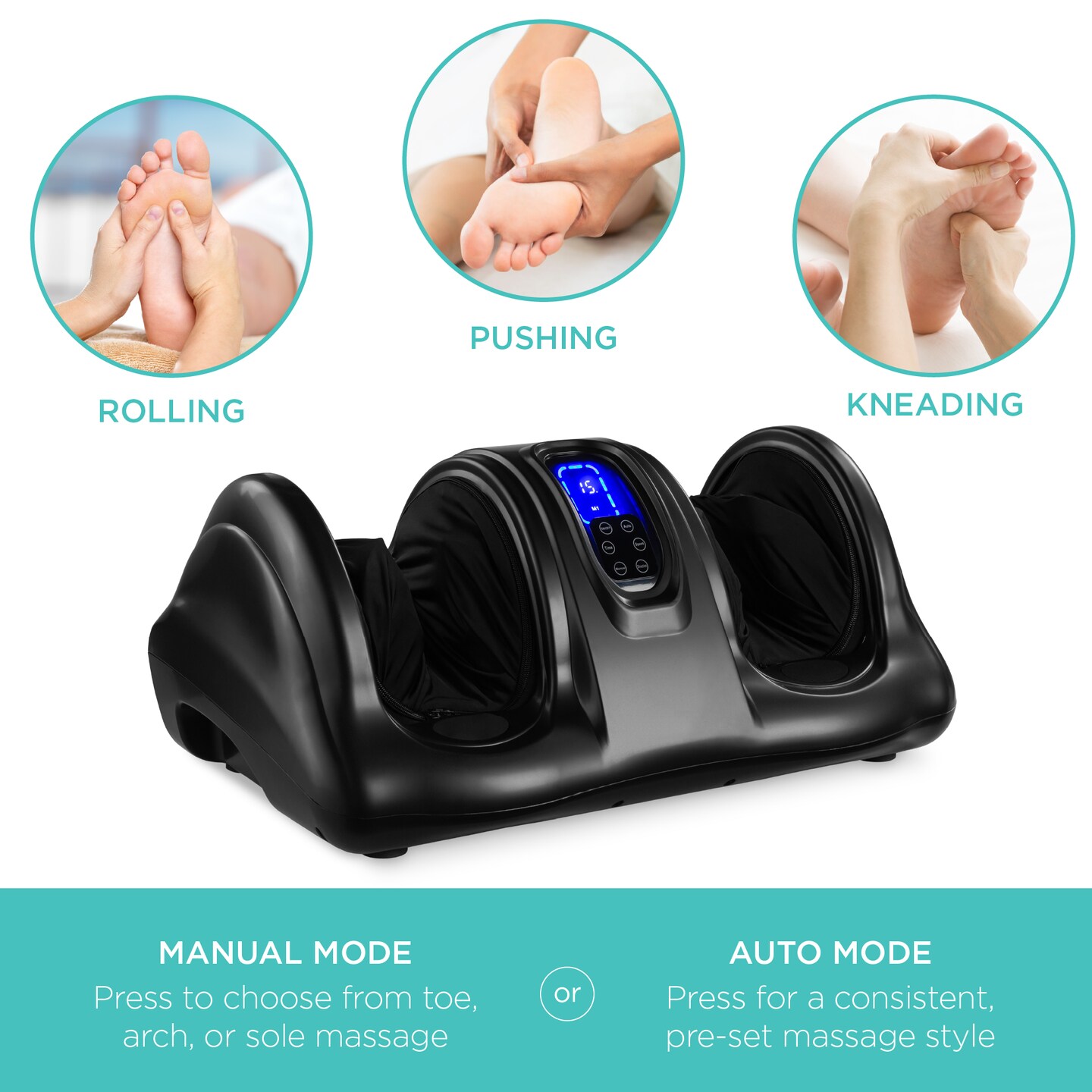 Best Choice Products Therapeutic Kneading &#x26; Rolling Shiatsu Foot Massager w/ High Intensity Rollers, Remote