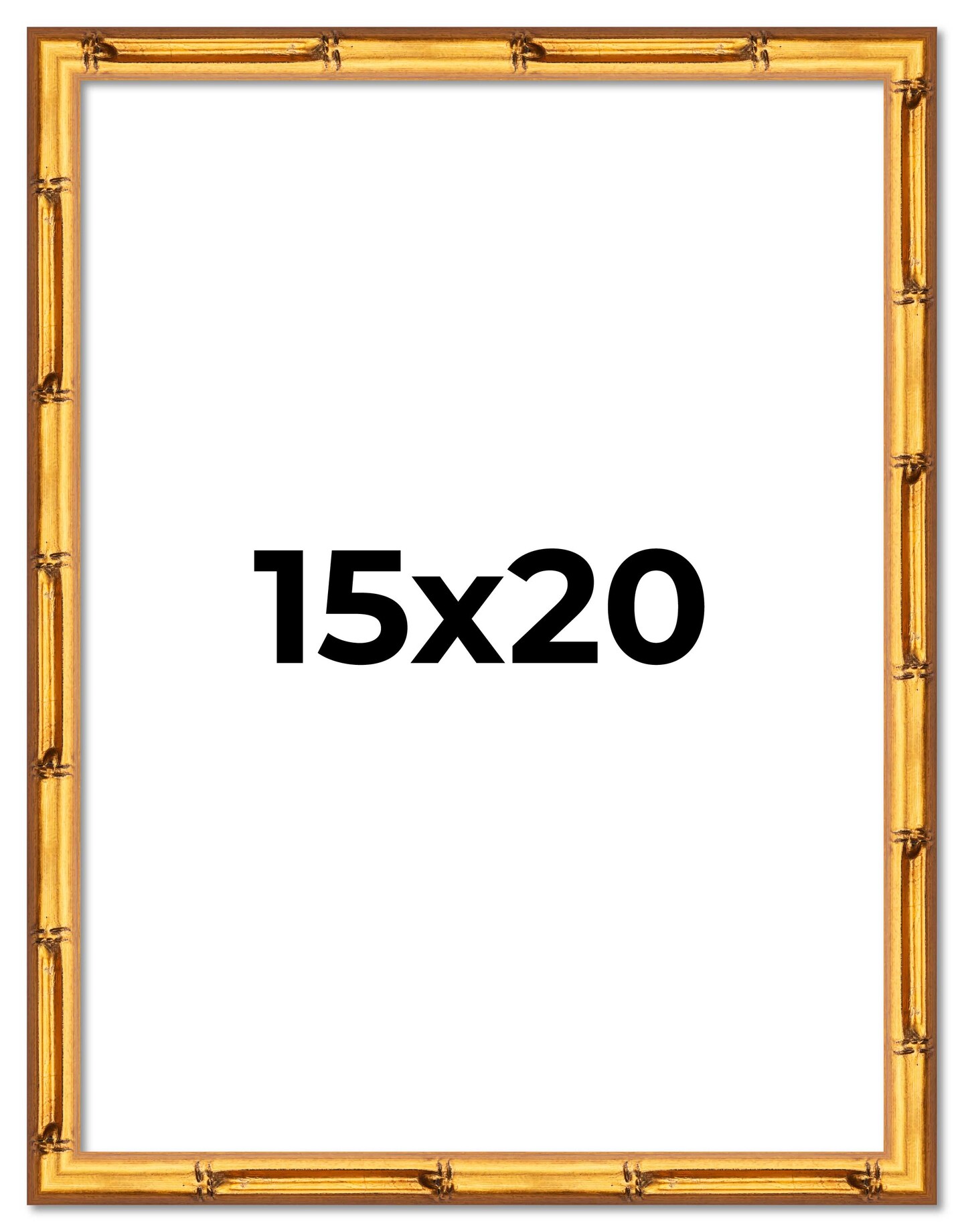 15x20 Thin Bamboo Picture Frame with UV-Resistant Acrylic & Acid Free Backing, Available in 2 Finishes - Gold and Brown