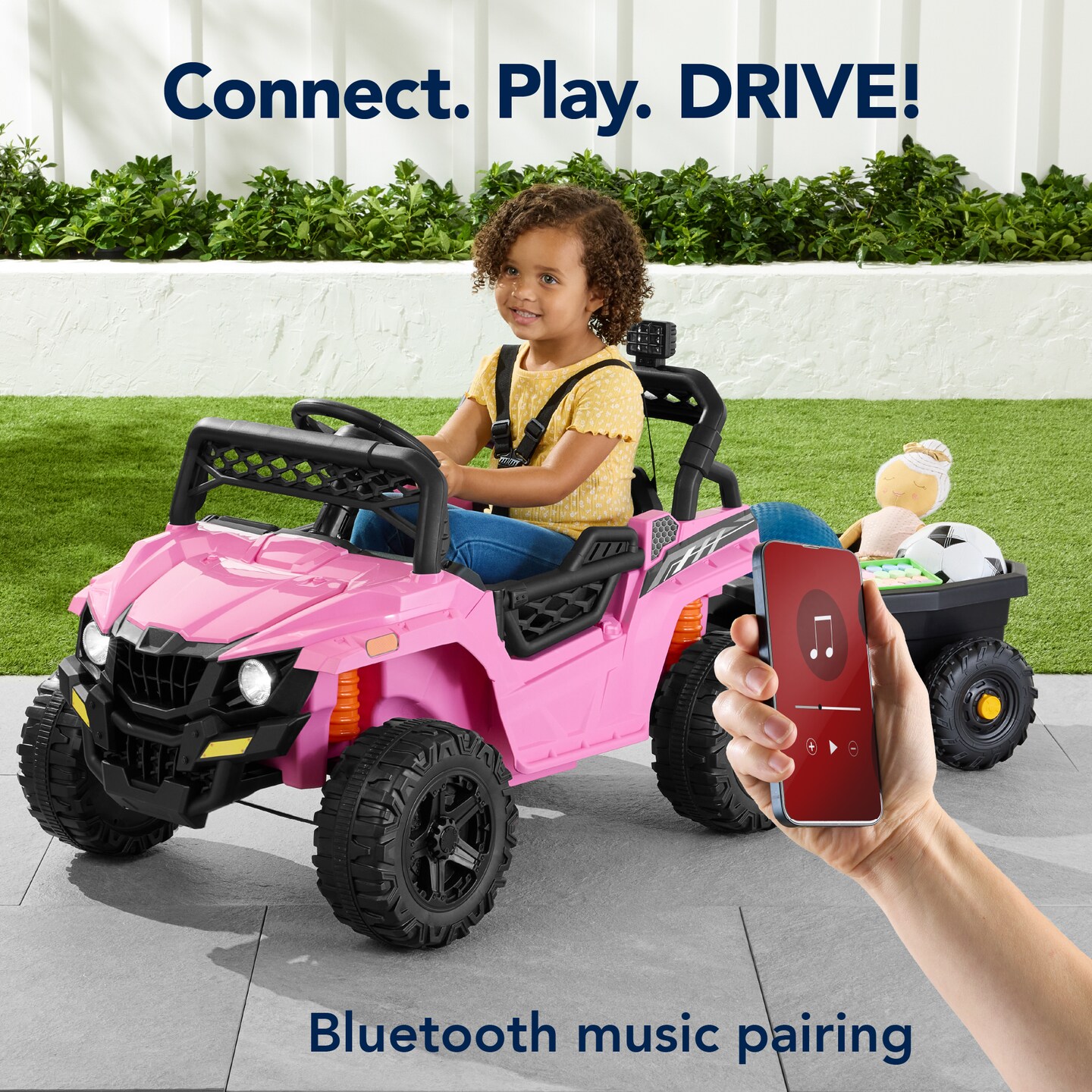 Best Choice Products Kids 12V Electric Ride-On UTV and Trailer w/ Parent Remote Control, LED Lights