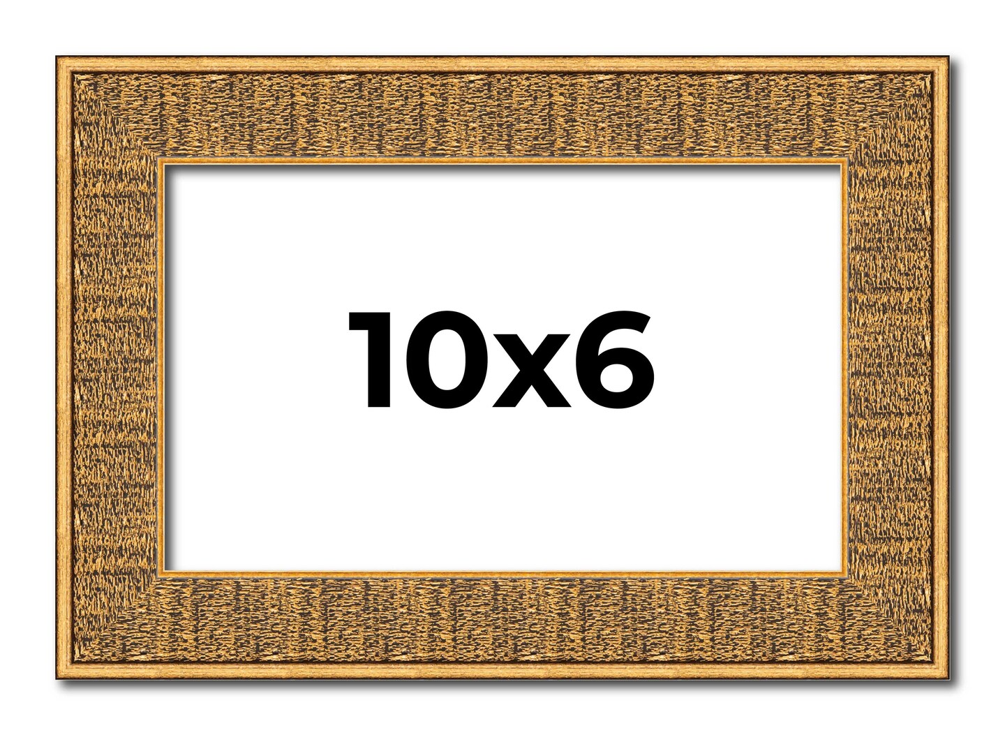 Photo Size Sculpted Black Picture Frame - UV Acrylic, Foam Board Backing, Hanging Hardware