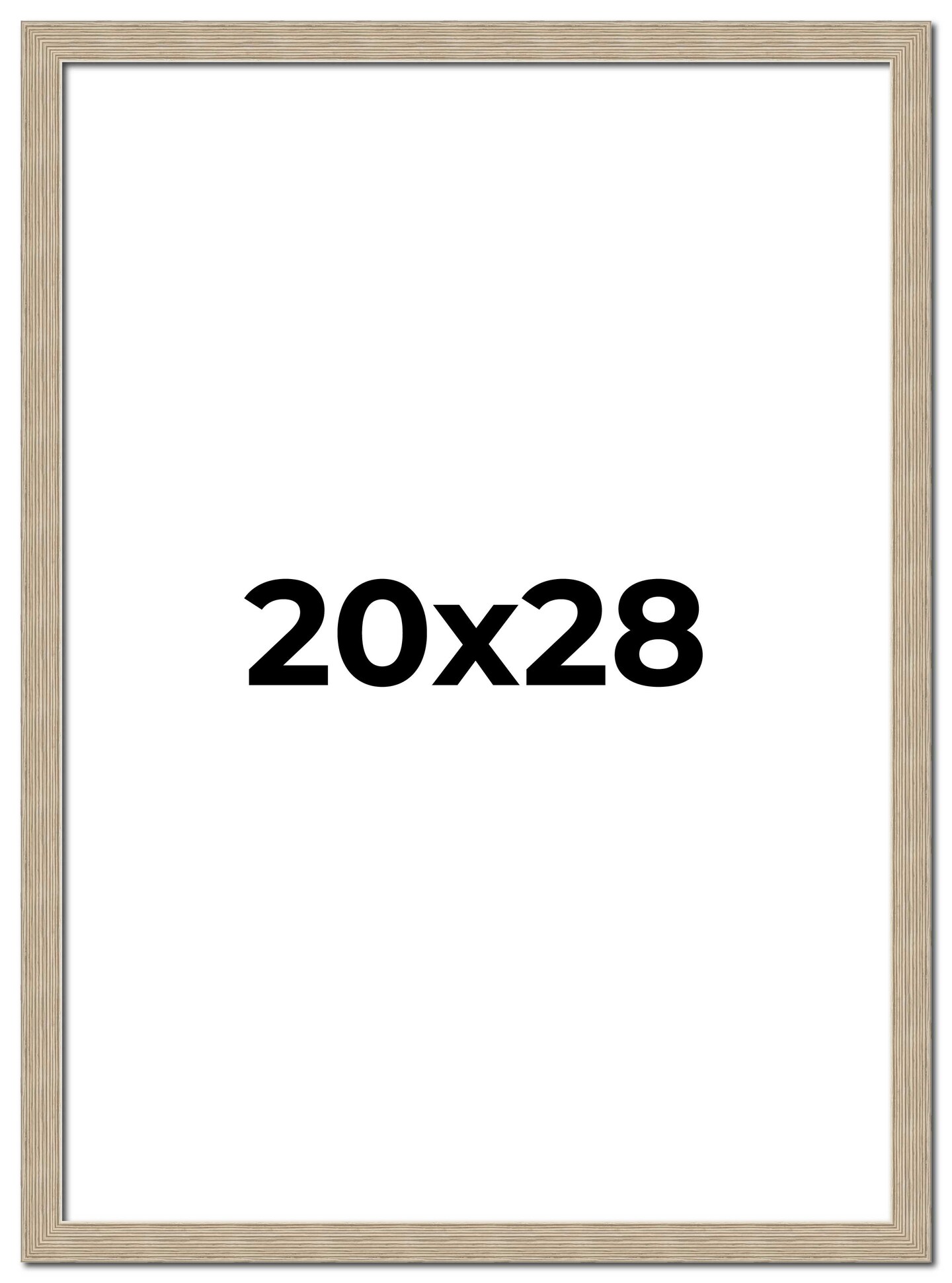 20x28 Thin Barnwood Picture Frame with UV-Resistant Acrylic &#x26; Acid Free Backing, Available in 2 Paint Finishes - Grey and Black