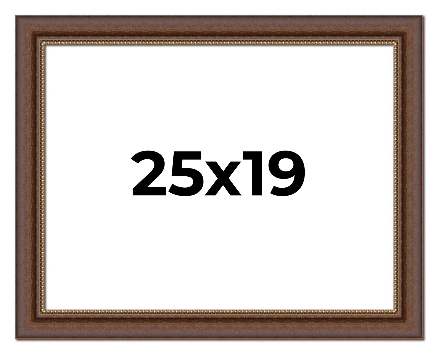 Traditional Brown Picture Frame - UV Acrylic, Backing Board, Hanging Hardware Included