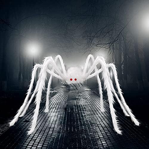 Realistic Scary White Spider Props Decoration for Indoor and Outdoor Decoration