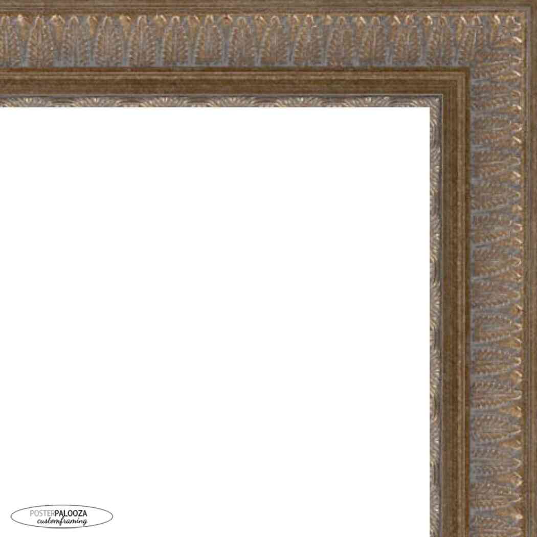Photo Size Ornate Gold Picture Frame - UV Acrylic, Foam Board Backing, Hanging Hardware