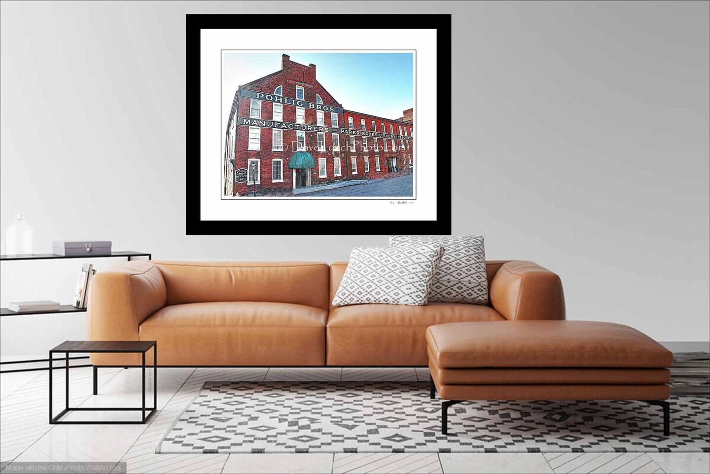 Richmond VA Virginia POHLIG BROTHERS BOX CO Vintage Decor Art Map Art Photography Picture Framed Canvas Print by Dave Lynch product 3
