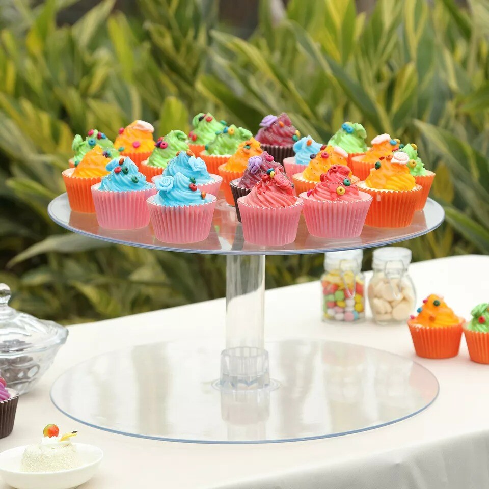 1 16" Tier Acrylic Birthday Party Catering Display Cake Stand Decorations Events
