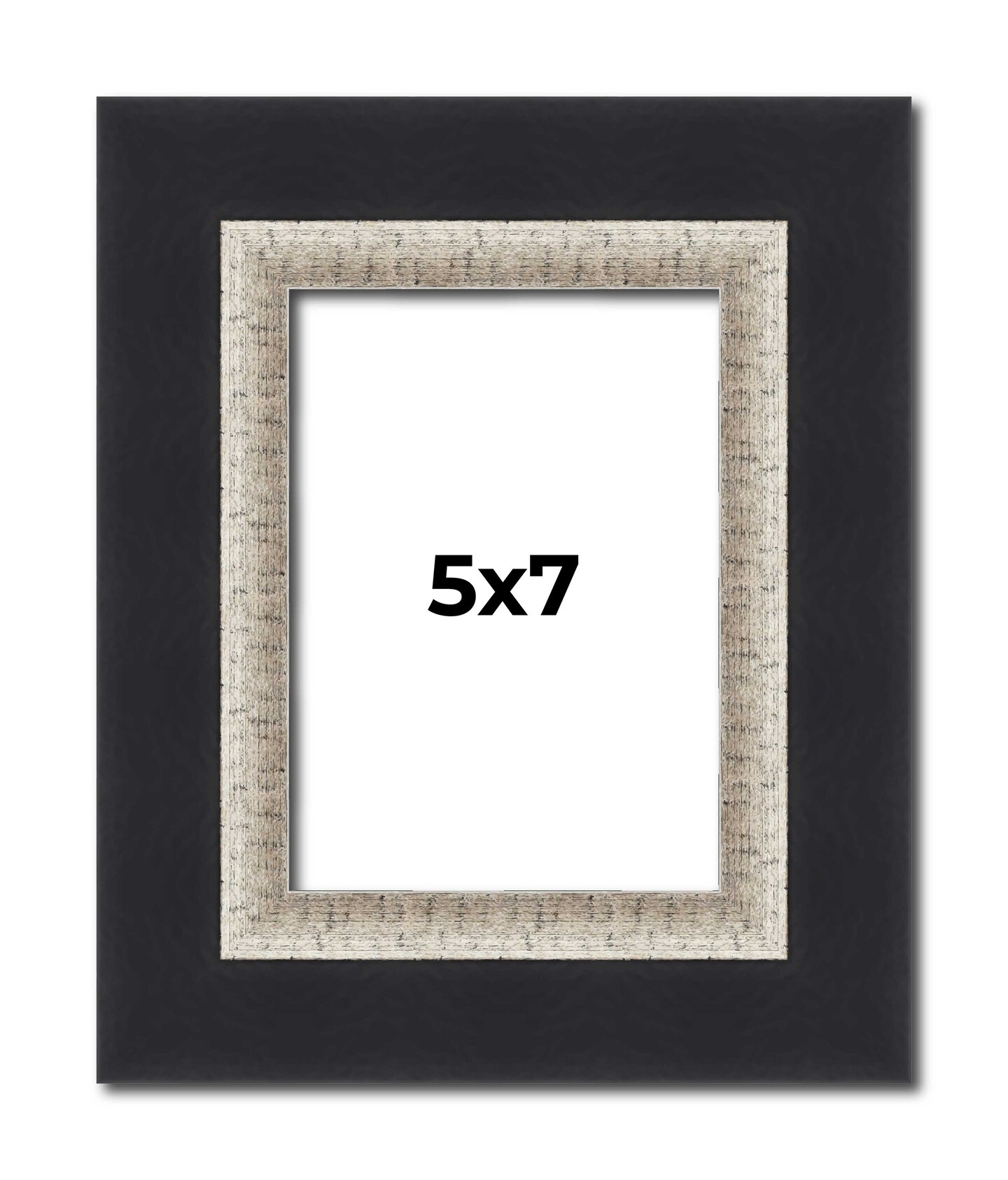 5x7 Embellished Picture Frame with UV-Resistant Acrylic & Acid Free Backing, Available in 3 Finishes - Black, Brown, Gold