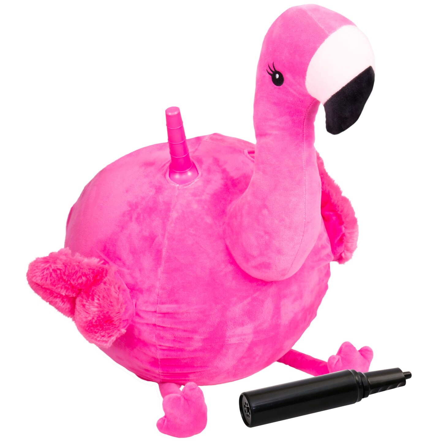Hedstrom - 18&#x22; Plush Hopper Ball With Pump, Flamingo