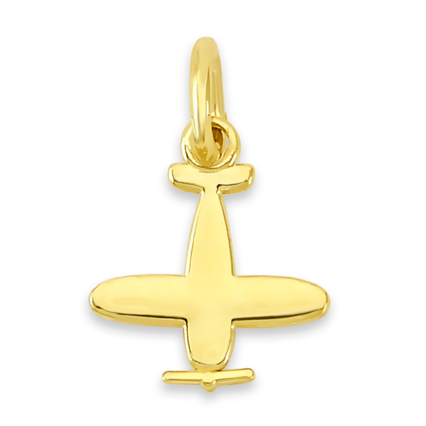 Solid 10k or 14k Gold Airplane Charm with Jump Ring MakerPlace by Michaels