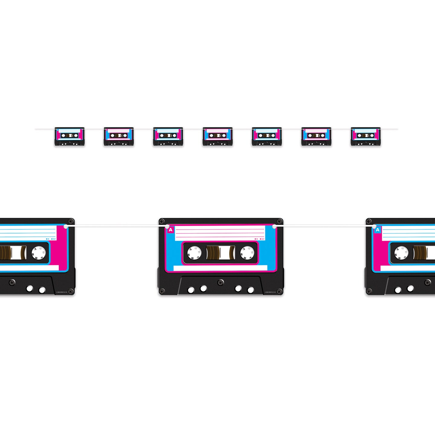 Beistle 4&#xBC;in. x 7Feet Standard Cassette Tape Streamer - 12 Pack