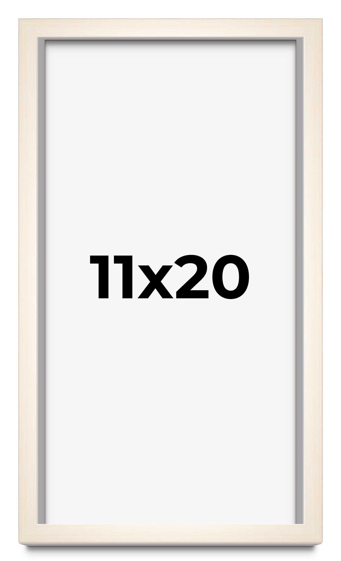 Minimalist White Picture Frame - UV Acrylic, Foam Board Backing