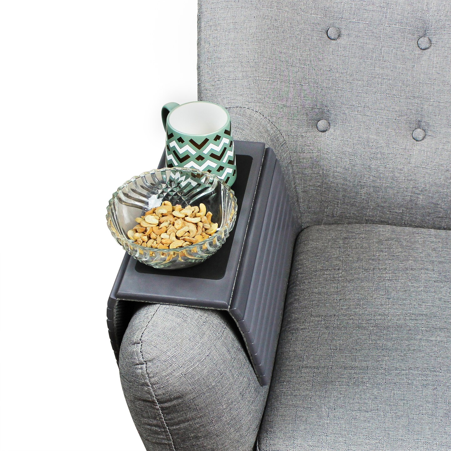7Penn Natural Bamboo Sofa Armrest Anti-Slip Coaster for Squared Edge Armrests