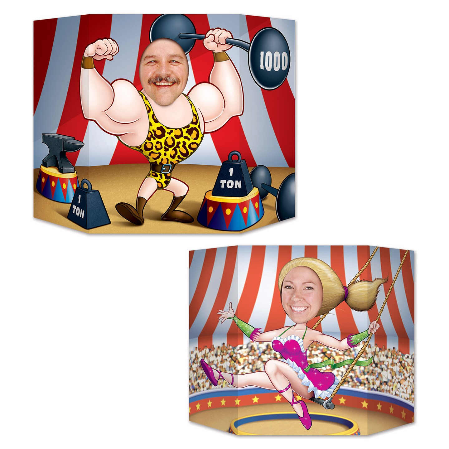 Beistle 3Feet 1in. x 25in. Circus Couple Photo Prop - 6 Pack