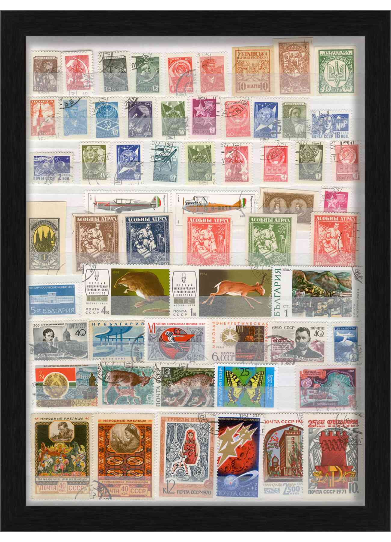 Panoramic Shadow Box 3/4" Depth Grey Picture Frame - UV Acrylic, Backing, Hanging Hardware