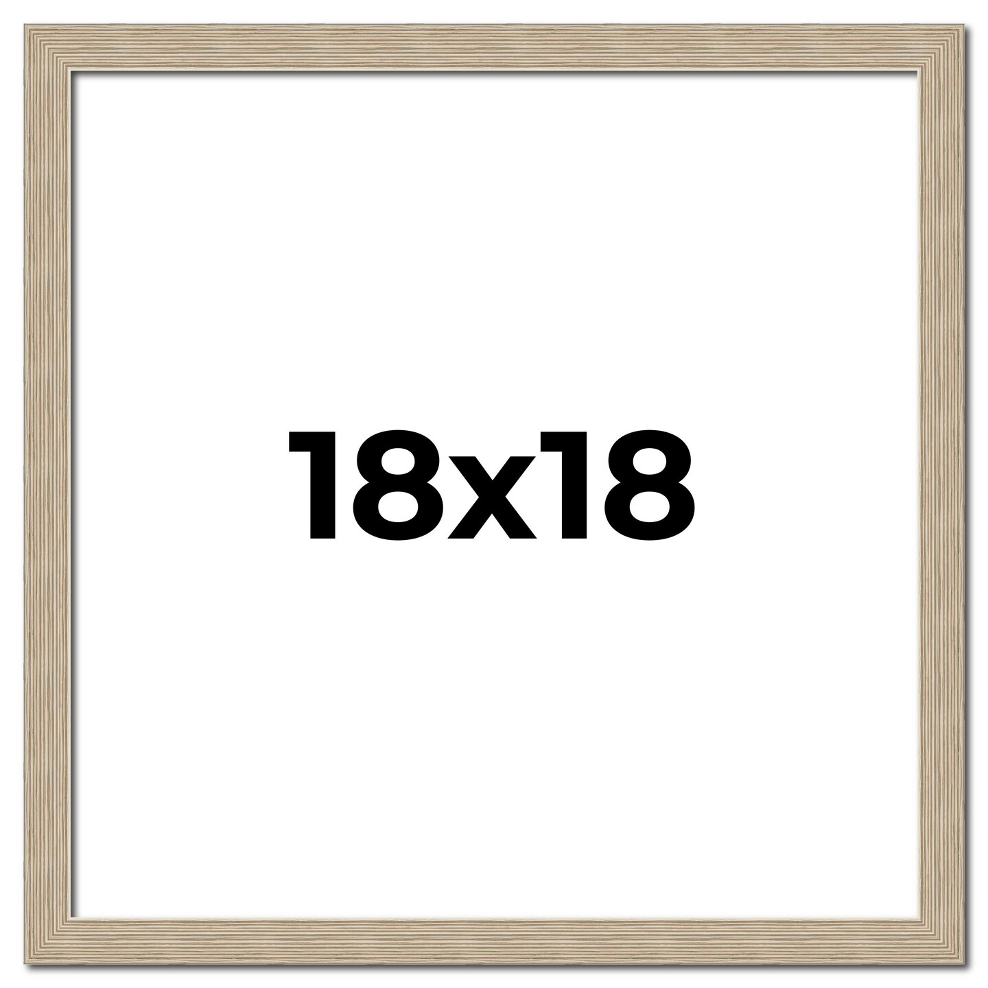 18x18 Thin Barnwood Picture Frame with UV-Resistant Acrylic & Acid Free Backing, Available in 2 Paint Finishes - Grey and Black