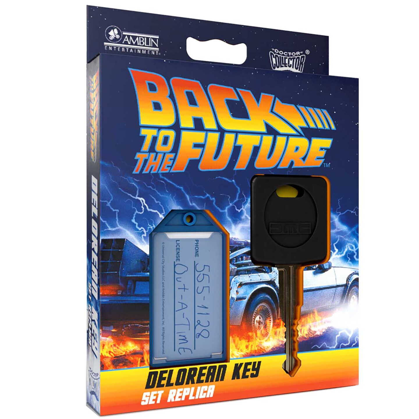 Doctor Collector Collectable Back to the Future DeLorean Key Set Replica