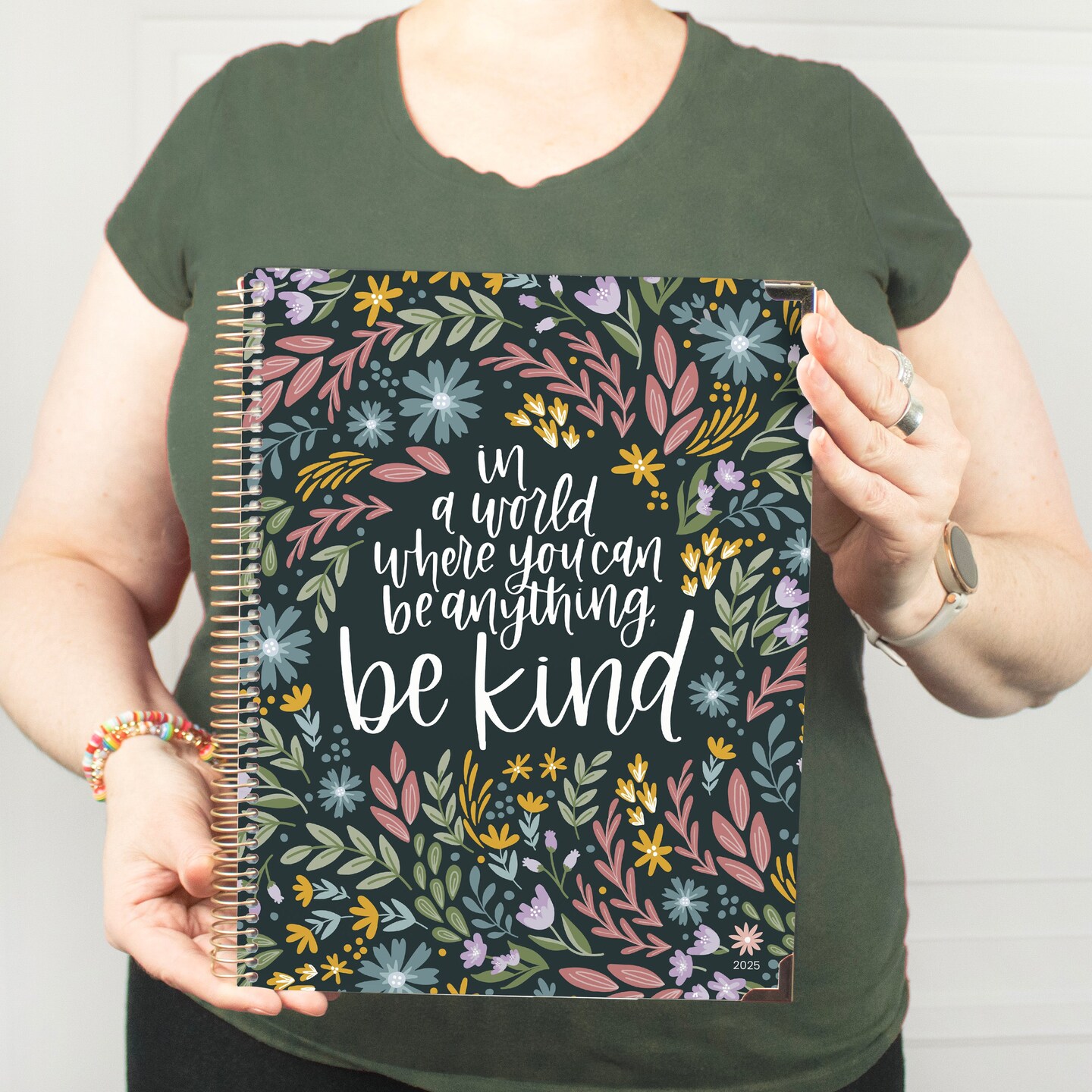 bloom daily planners 2025 Hard Cover Planner, 8.5&#x22; x 11&#x22;, Be Kind