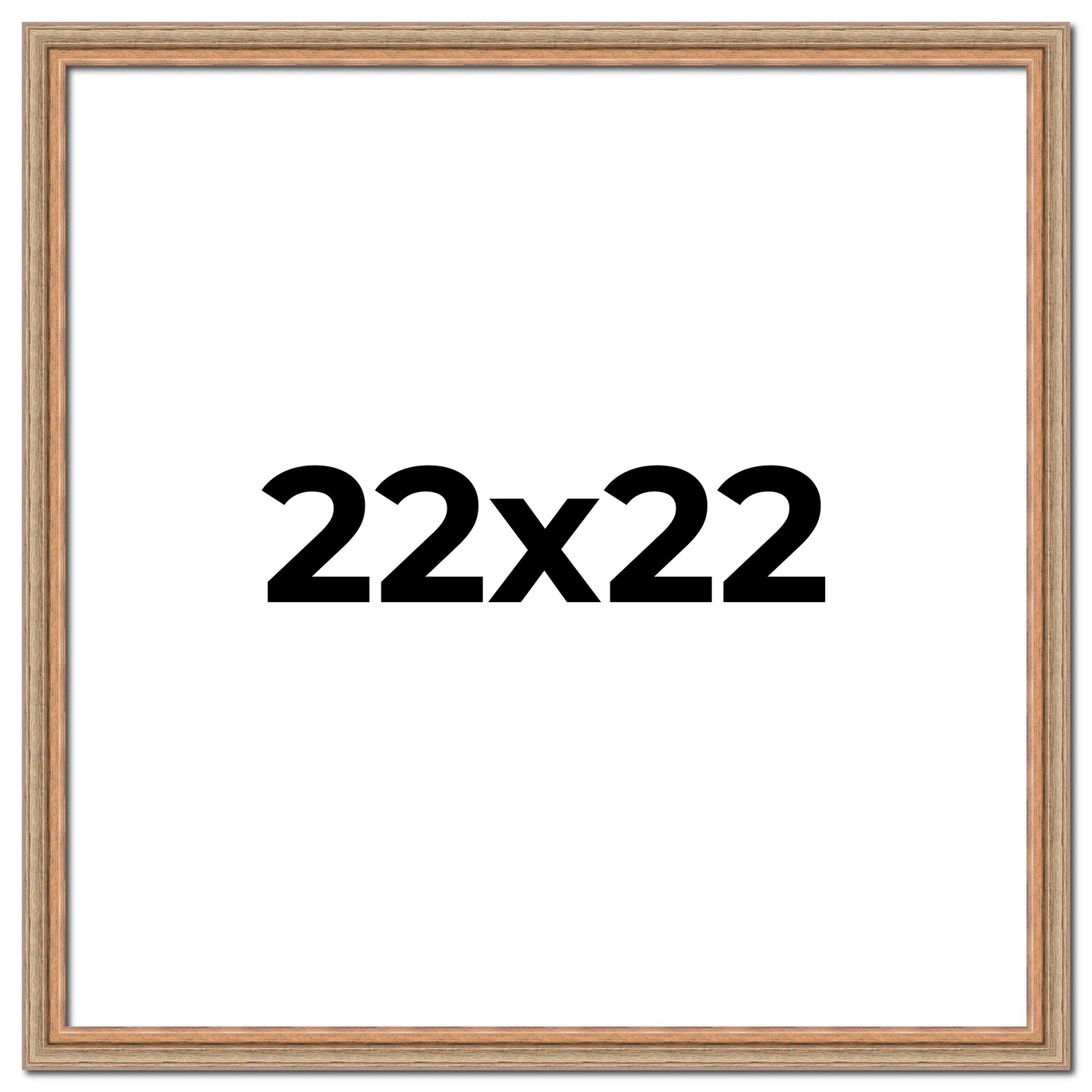 Square Deco Brown Picture Frame - UV Acrylic, Foam Board Backing, Hanging Hardware