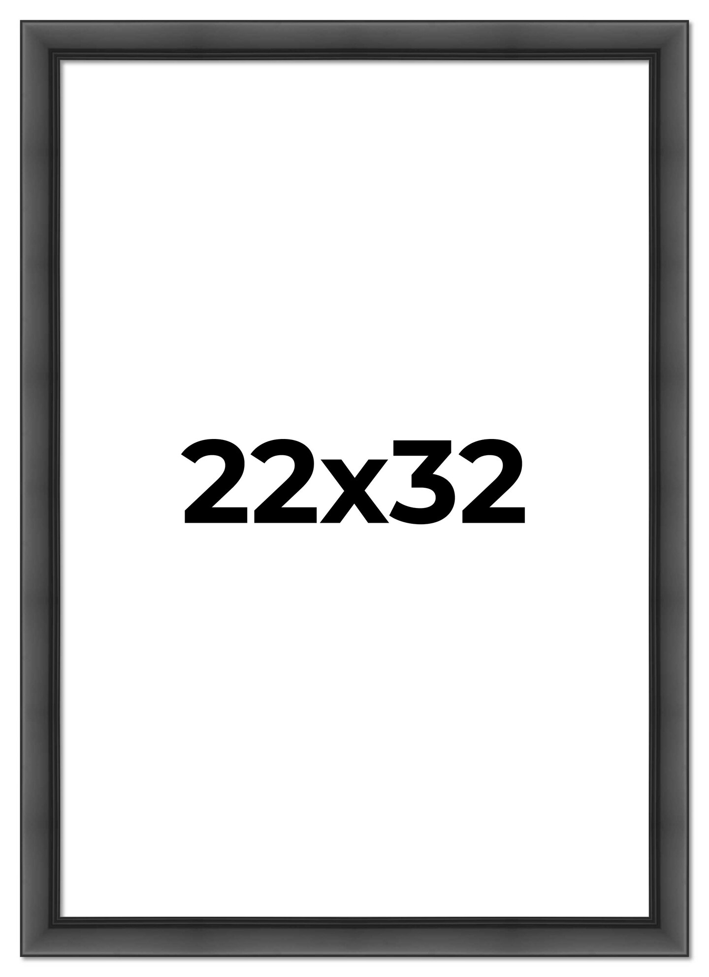 Refined Black Picture Frame - UV Acrylic, Foam Board Backing, Hanging Hardware