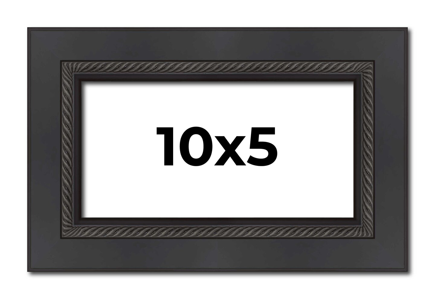 Panoramic Traditional Black Picture Frame - UV Acrylic, Foam Board Backing, Hanging Hardware