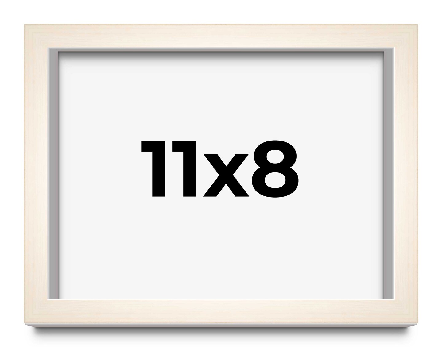 Photo Size Minimalist White Picture Frame - UV Acrylic, Foam Board Backing, Hanging Hardware