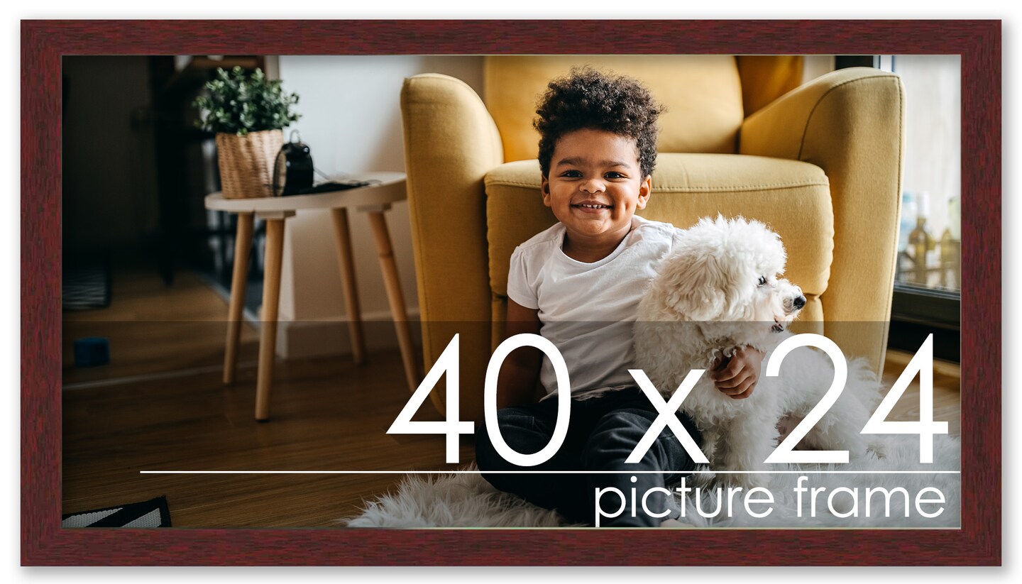 Minimalist Brown Picture Frame - UV Acrylic, Backing Board, Hanging Hardware Included