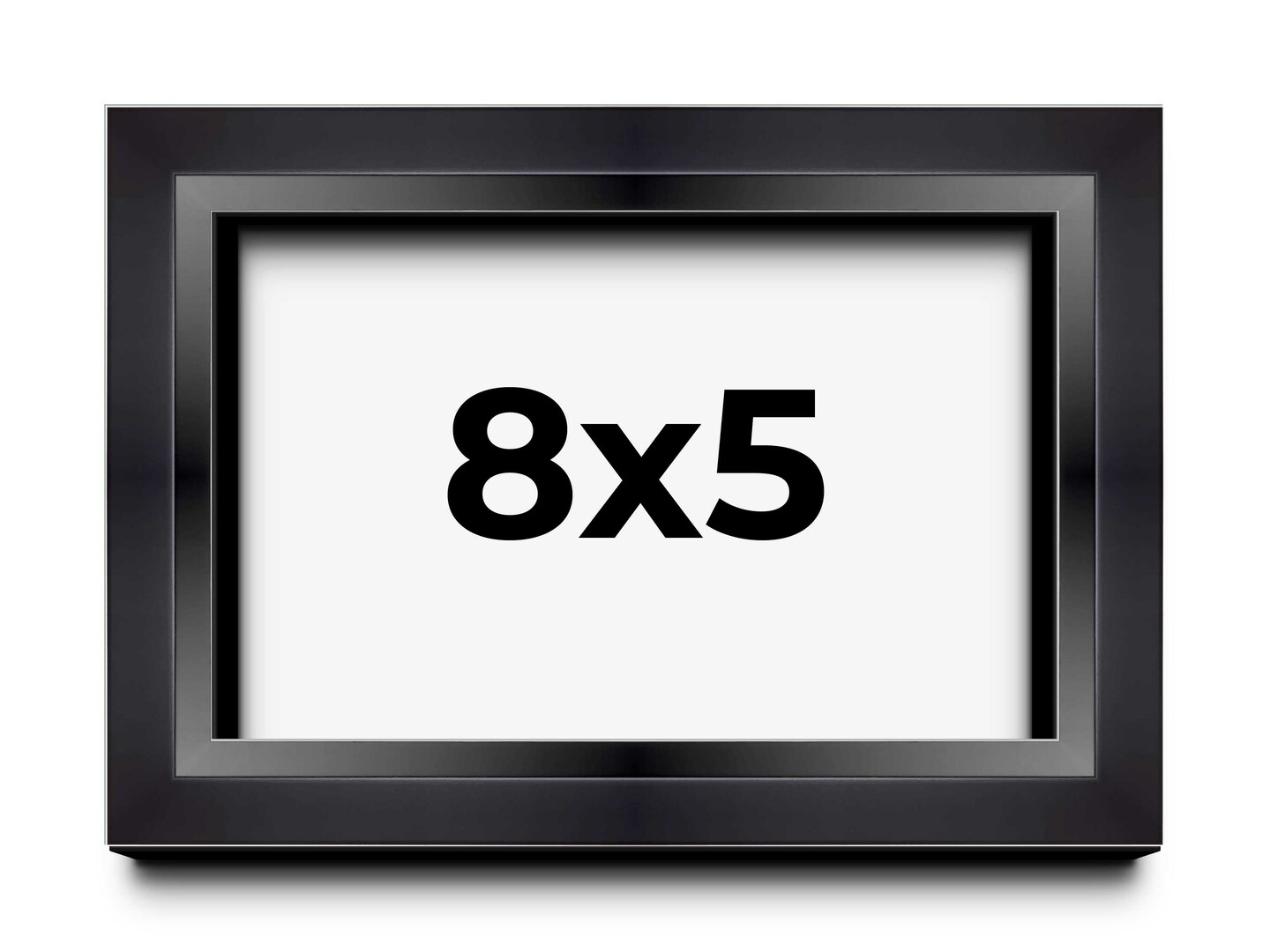 5x8 Minimalist Shadow Box Picture Frame with UV-Resistant Acrylic &#x26; Acid Free Backing, Available in 5 Finishes - Black, Brown, Gold, Silver, White