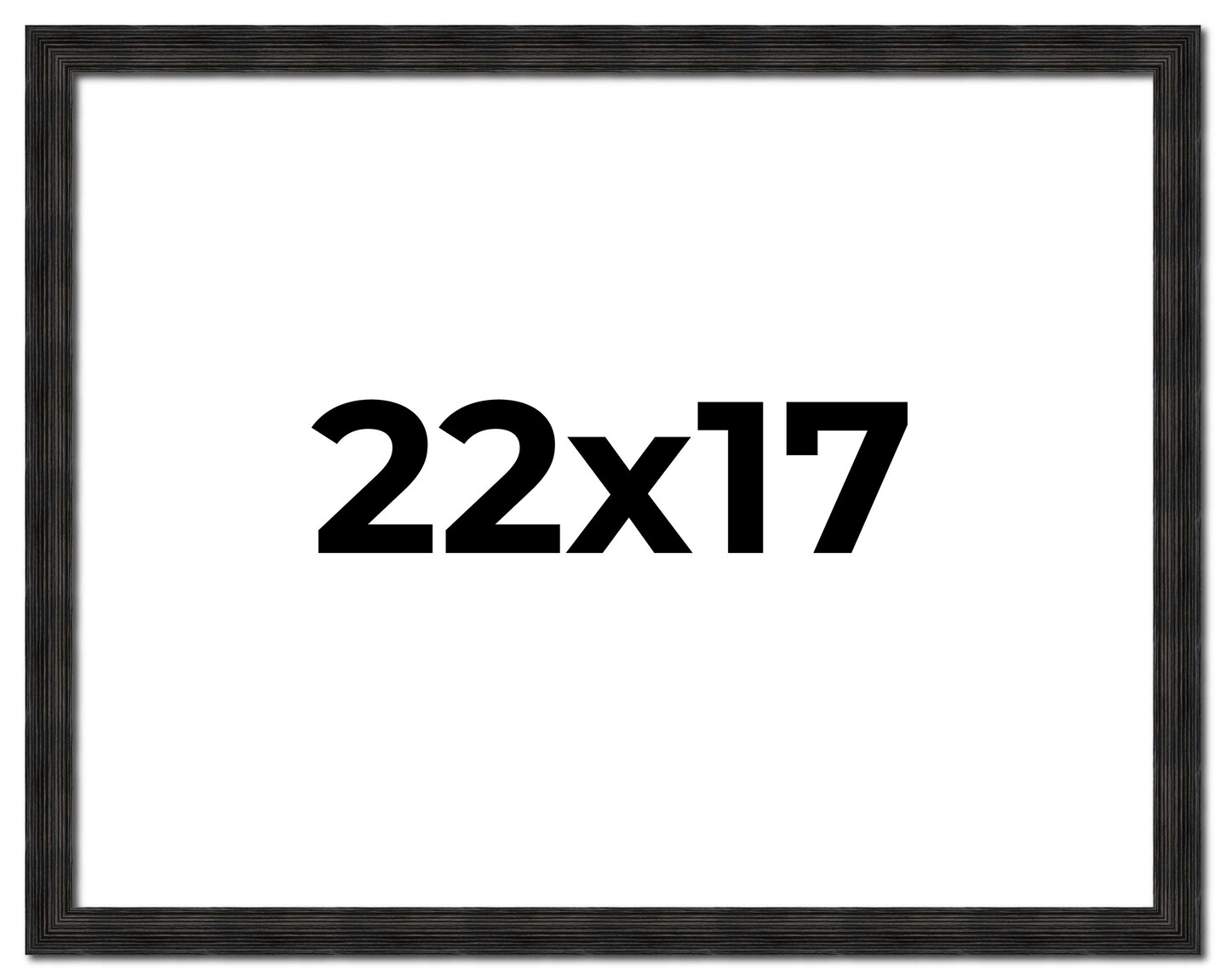 22x17 Thin Barnwood Picture Frame with UV-Resistant Acrylic & Acid Free Backing, Available in 2 Paint Finishes - Grey and Black
